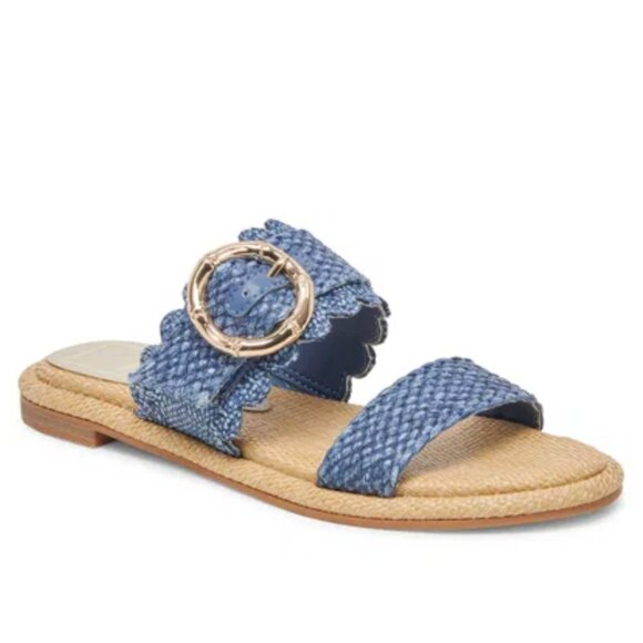 Dolce Vita Aperol Scalloped Slide Sandal Size 8.5 New - Picture 1 of 6